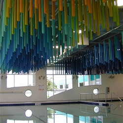 colorful sound reducing baffles 