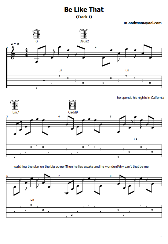 Be Like That Tabs 3 Doors Down How To Play Be Like That