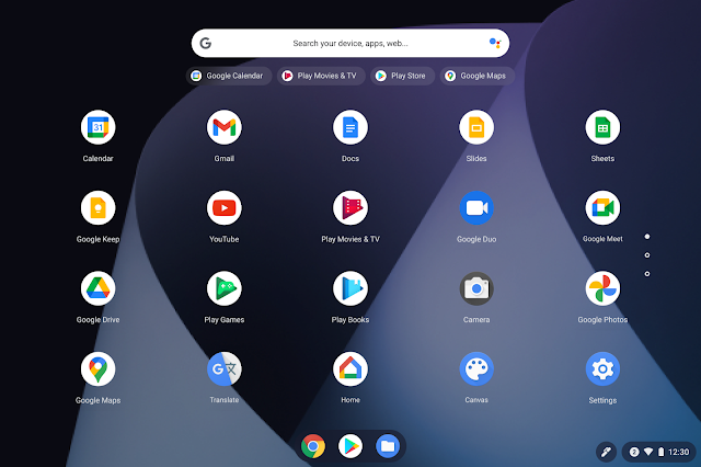 Imagen que muestra la AWP de Google Meet en la pantalla del Selector de aplicaciones