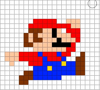 Minecraft Pixel Art Templates: Mario Pixel Art