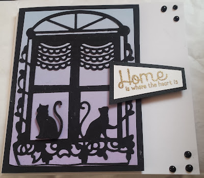 Home is where the heart is - New home card - Cats in silhouette Home is where the heart is - New home card - Cats in silhouette
