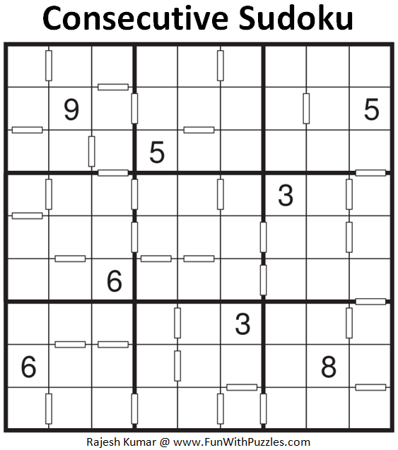 Consecutive Sudoku Puzzle (Fun With Sudoku #341)