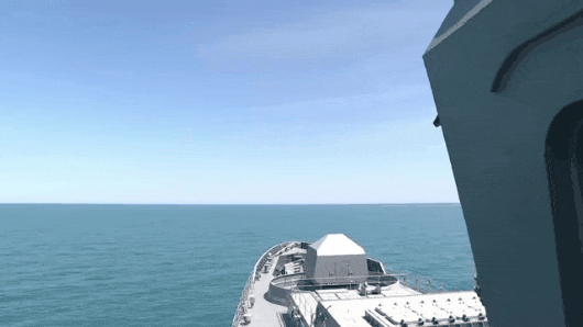 러시아 해군의 깔끔한 함대공 미사일 발사 - 짤티비
