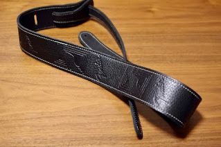 FENDER Monogram Leather Strap Black