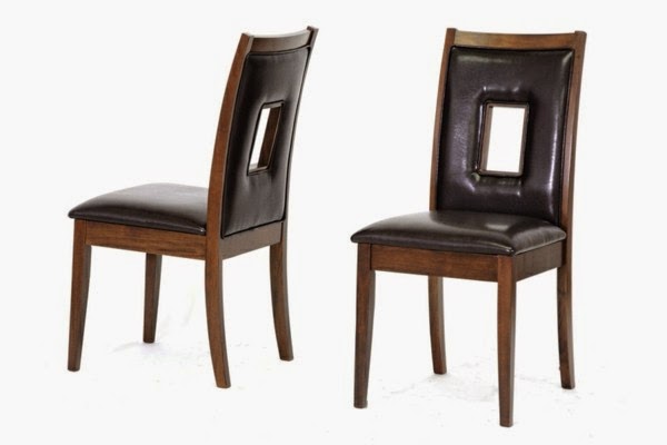 Beautiful examples of leather chairs for dining room!
