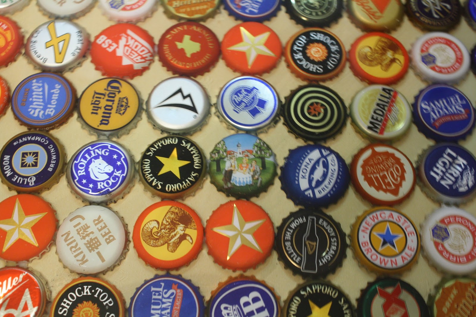 Everything Helvatica Bottle Cap Table Top