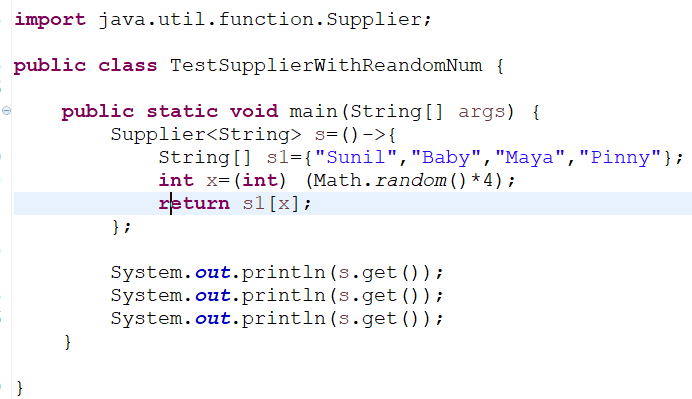 Supplier Interface - JAVA 8 FEATURES