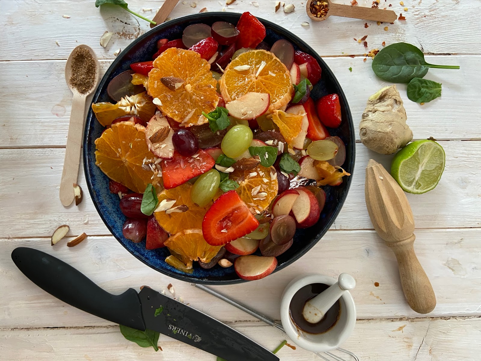 Summer Salads made in a jiffy using OXO Mandolin and Nesting Bowls