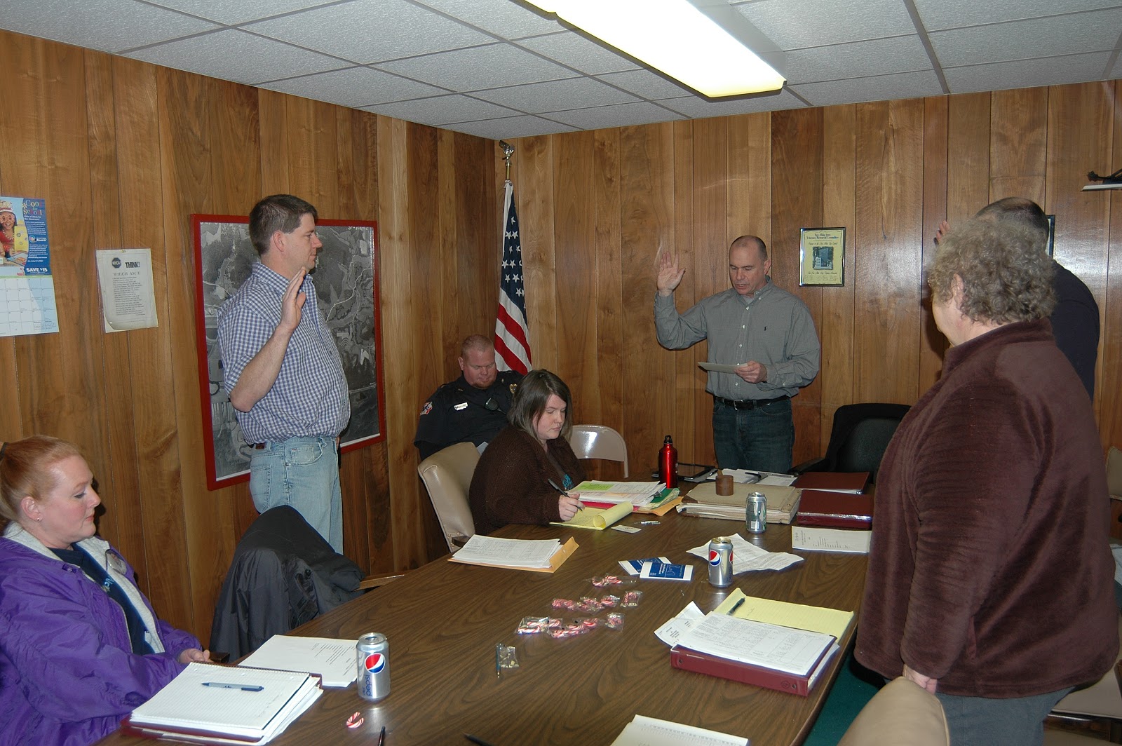 Shallow Thoughts from Iowa City of New Albin installs new officers