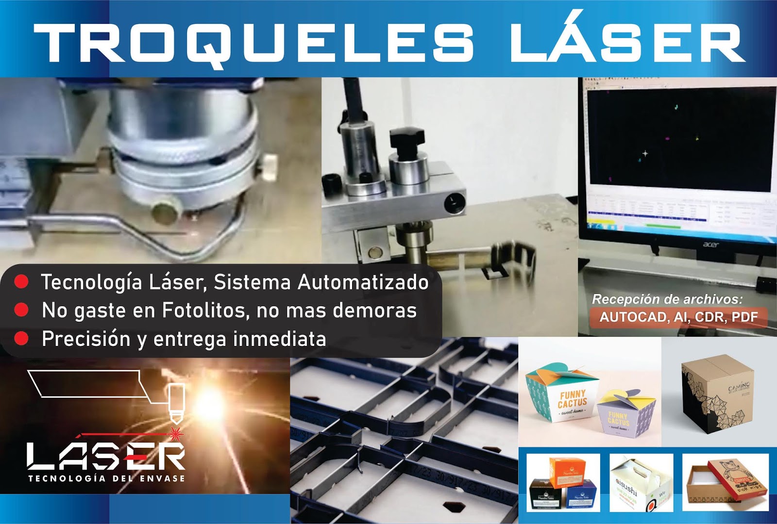 Troqueles Acosta TROQUELES LÁSER PARA LA INDUSTRIA GRÁFICA