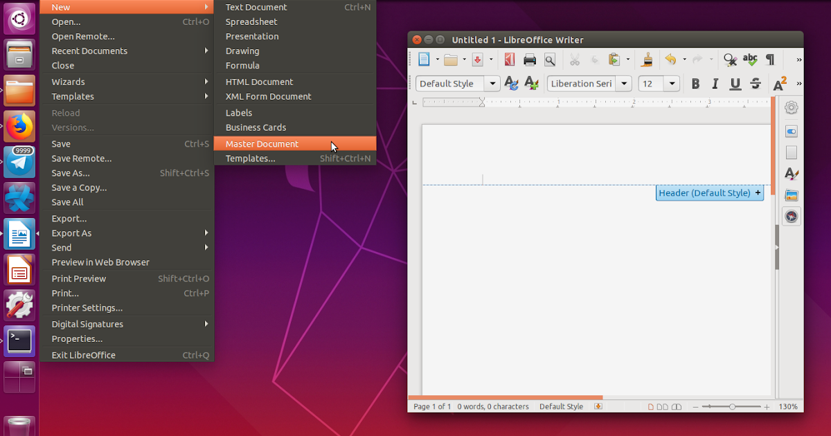 Merge Multiple ODT Documents with LibreOffice (1 Master Method)