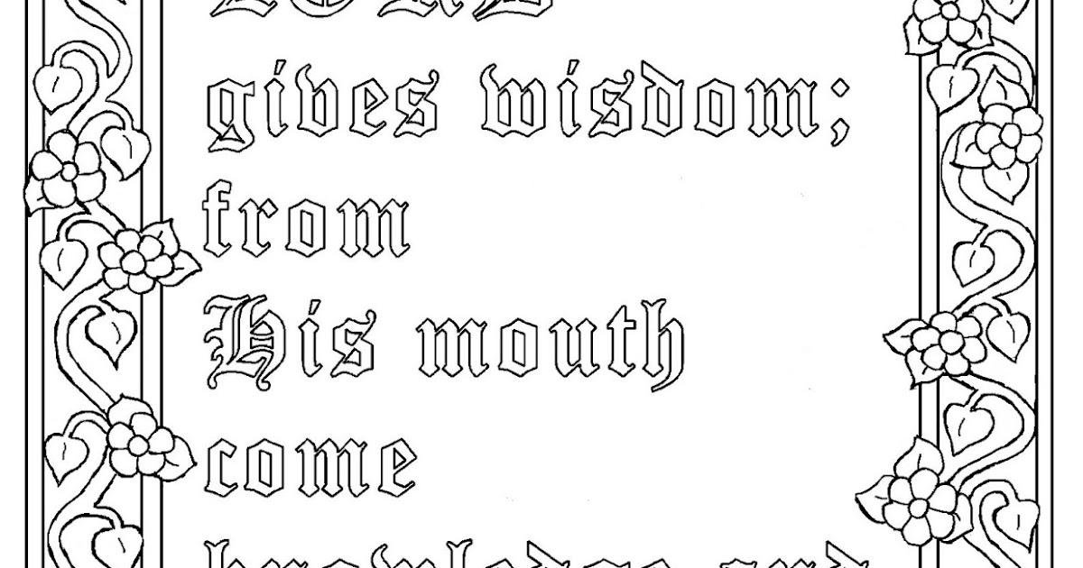 Wisdom Coloring Page