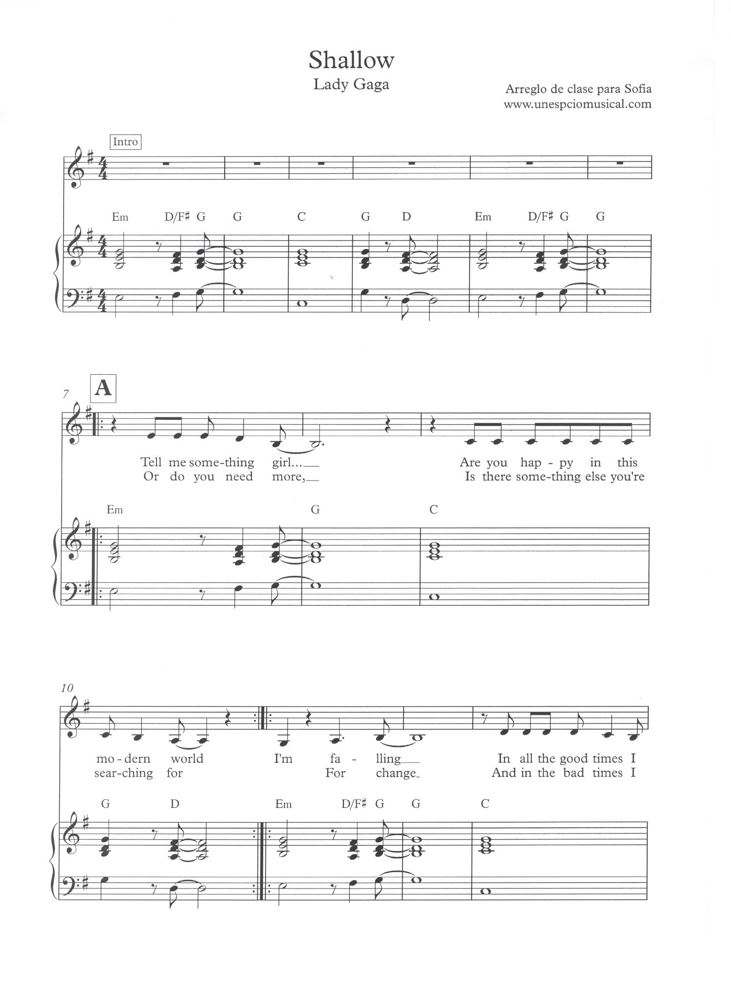 Shallow de Lady Gaga