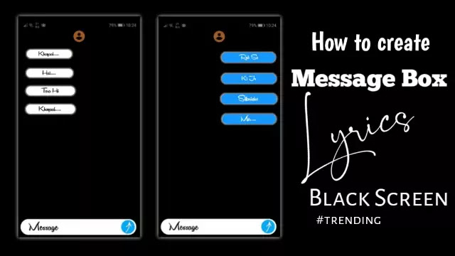 How To Create Message Box Lyrics Black Screen