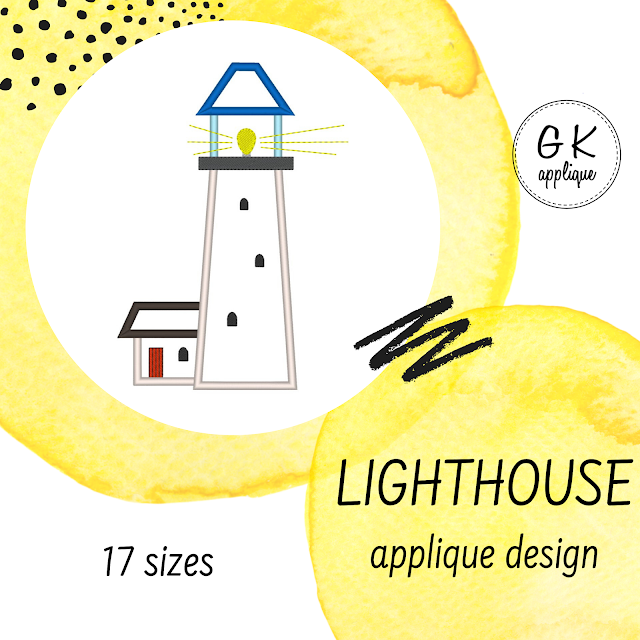 Lighthouse applique design