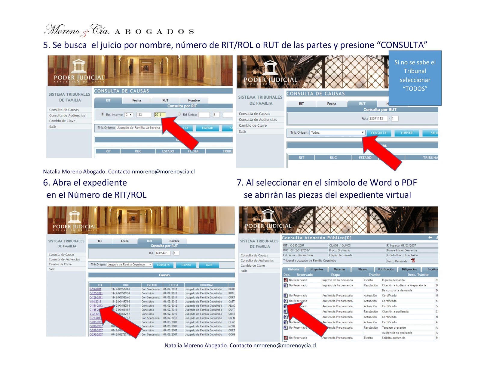 Cómo revisar el estado de un juicio a través de la pagina web del poder