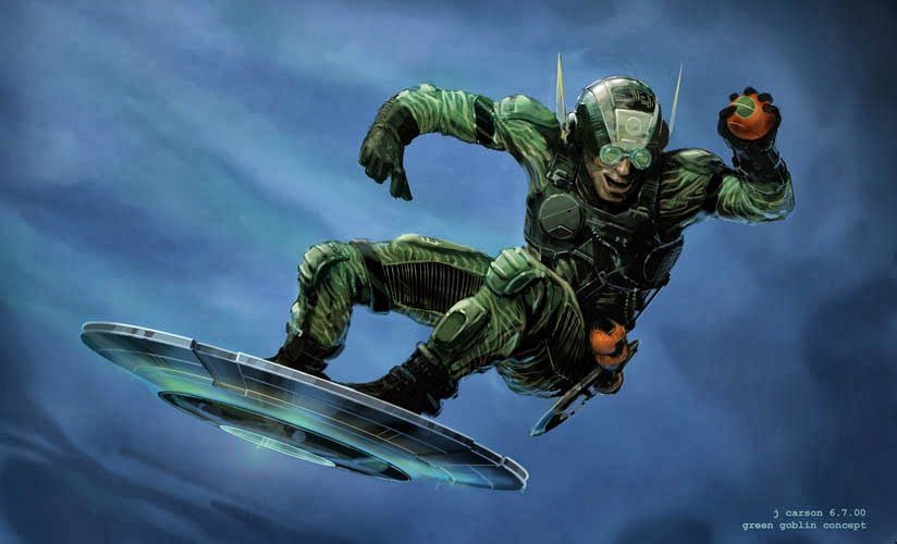 Film Sketchr: See What Green Goblin and Web-Shooters Almost Looked Like in SPIDER-MAN  Concept Art by James Carson