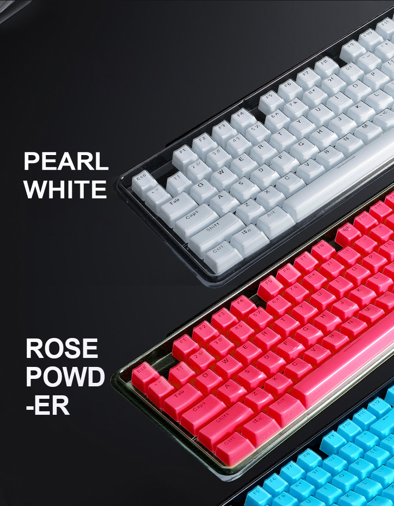 Altkey 104 keys Crystal double shot ABS keycaps for Cherry MX keyboard