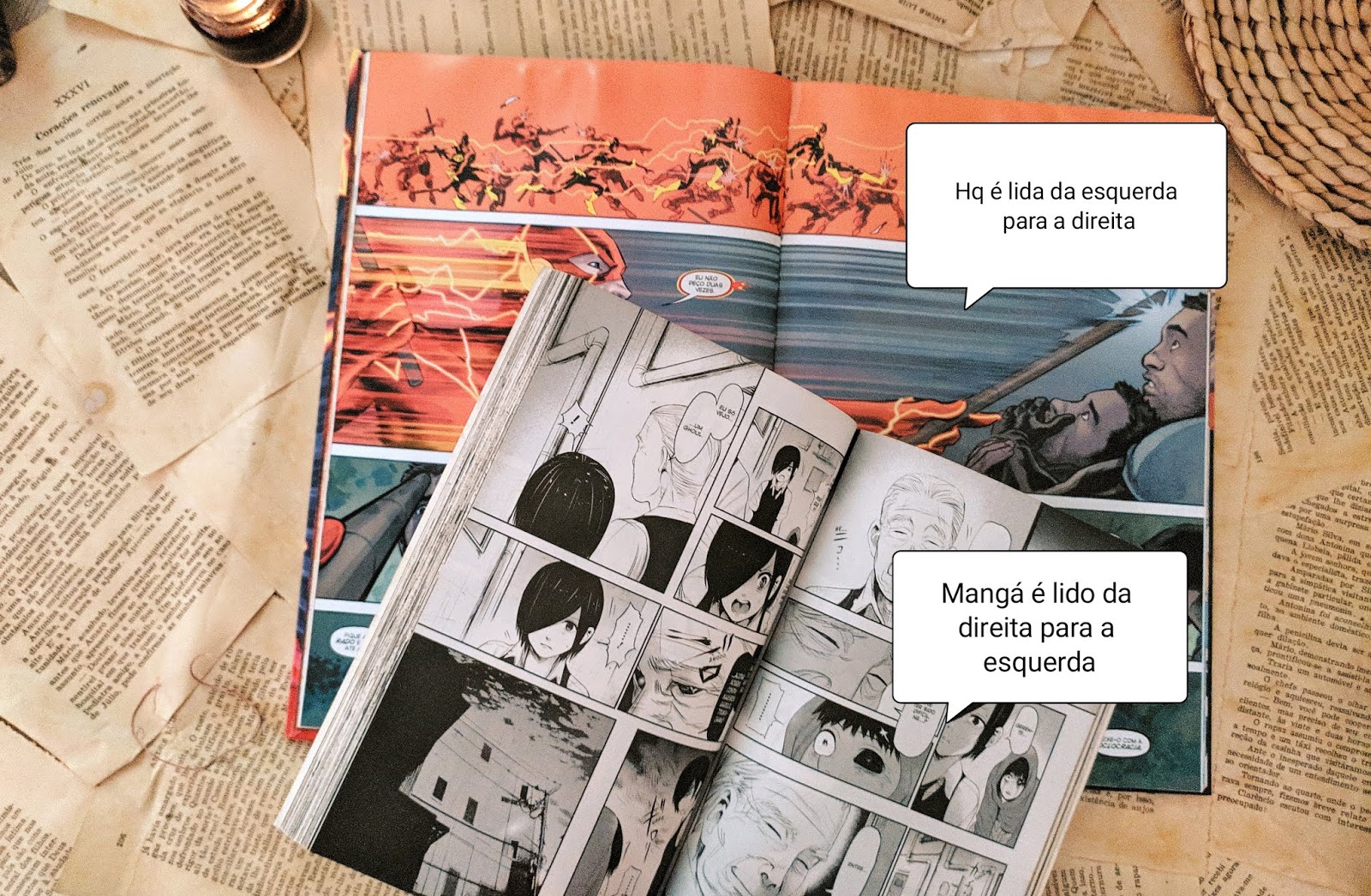 Diferenças entre mangás e hqs, e