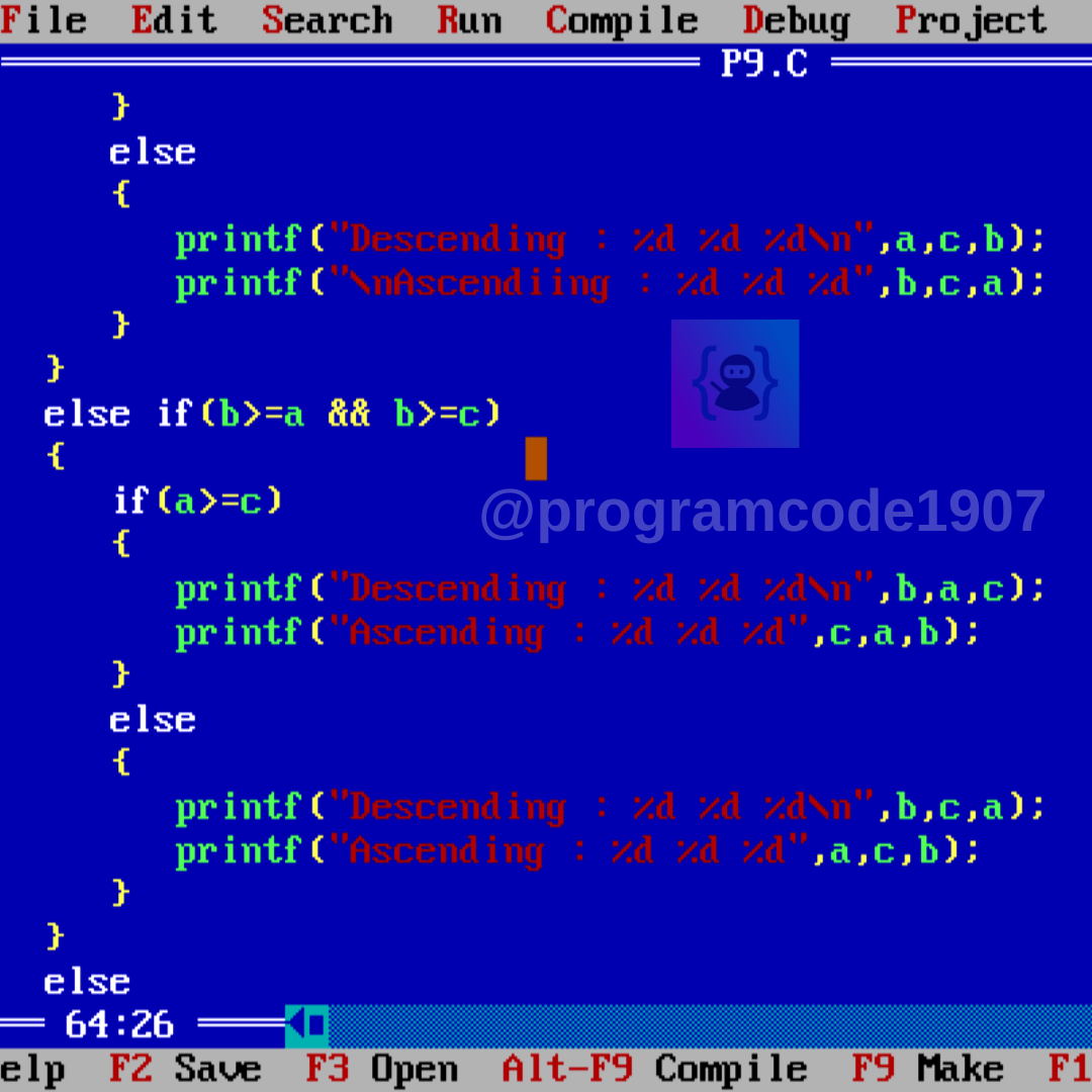 Swap values AND Ascending and Descending Order Program In C Language ...