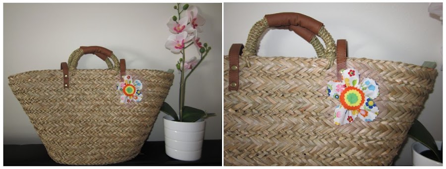 mis nancys, mis peques y yo, tutorial facil DIY flor de tul colores cesta playa