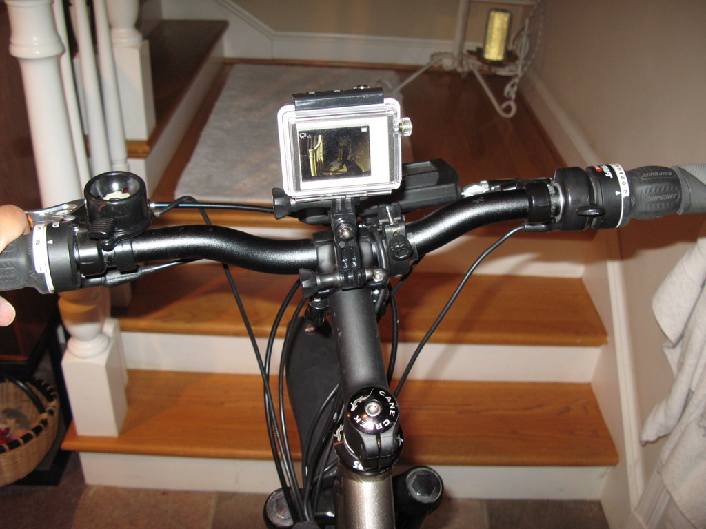 Using a GoPro HD on a Budget New mounting position for the GoPro on a bike