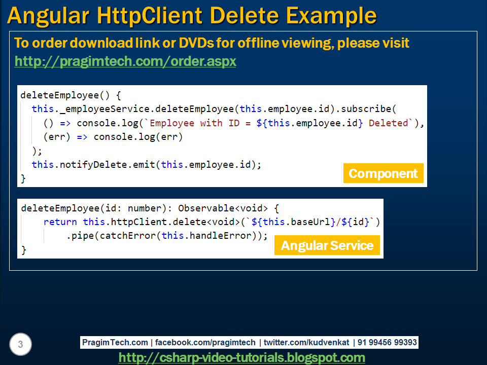 Sql Server And C Video Tutorial Angular Httpclient Delete 