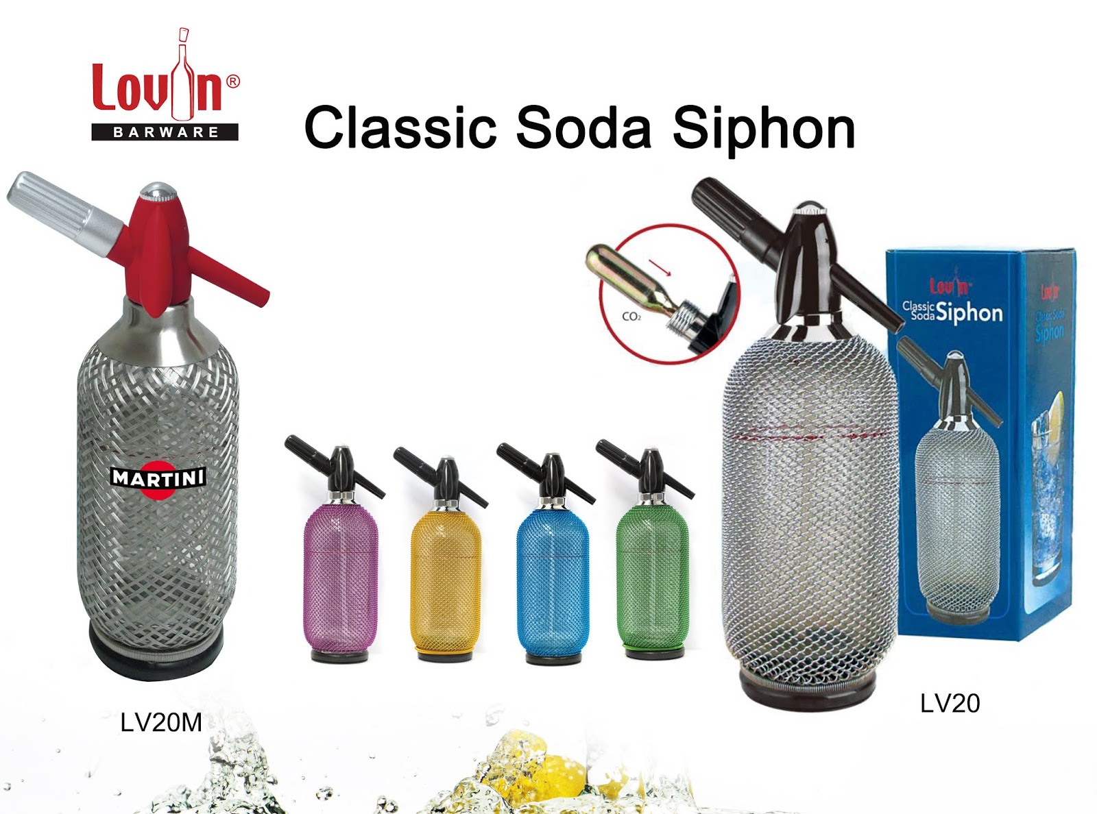 LOVIN barware STAINLESS STEEL soda siphon / Classic Soda siphon