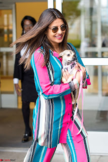 Priyanka Chopra in Colorful Jumpsuit arriving at JFK Airport New York 18 June 2017 ~  Exclusive 008