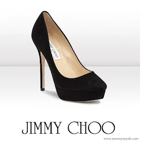 Kate Middleton wore Jimmy Choo Cosmic Black Suede Round Toe Platform Pumps