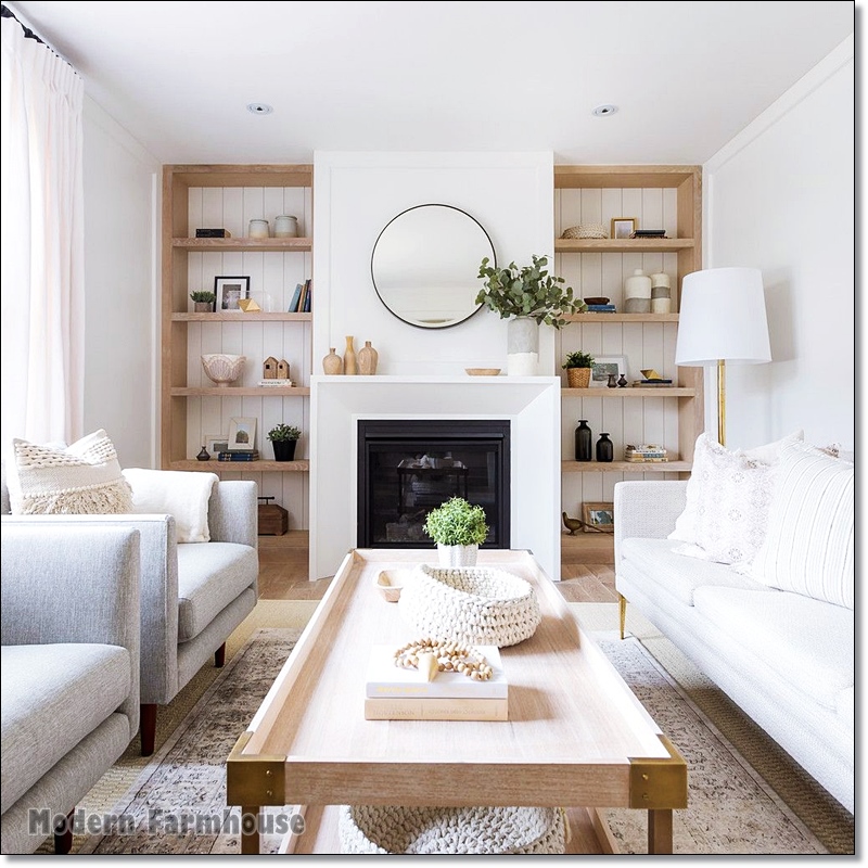Elegant Modern Farmhouse Living Room Decorating