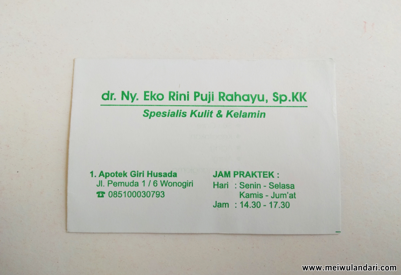 Pengalaman Periksa Ke Dokter Spesialis Kulit Dan Kelamin Wonogiri Mei Wulandari Miss Mei S Class Pengalaman Periksa Ke Dokter Spesialis Kulit Dan Kelamin Wonogiri Mei Wulandari Miss Mei S Class