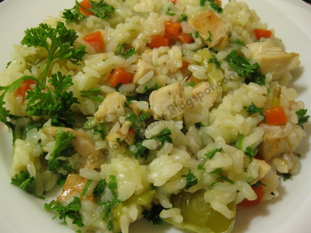 Orez cu pui si legume + astenie de primavara (Rice with chicken and vegetables + spring fatigue)