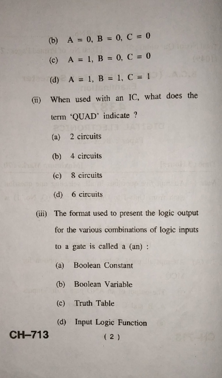 BCA Digital Electronics Question Paper HPU