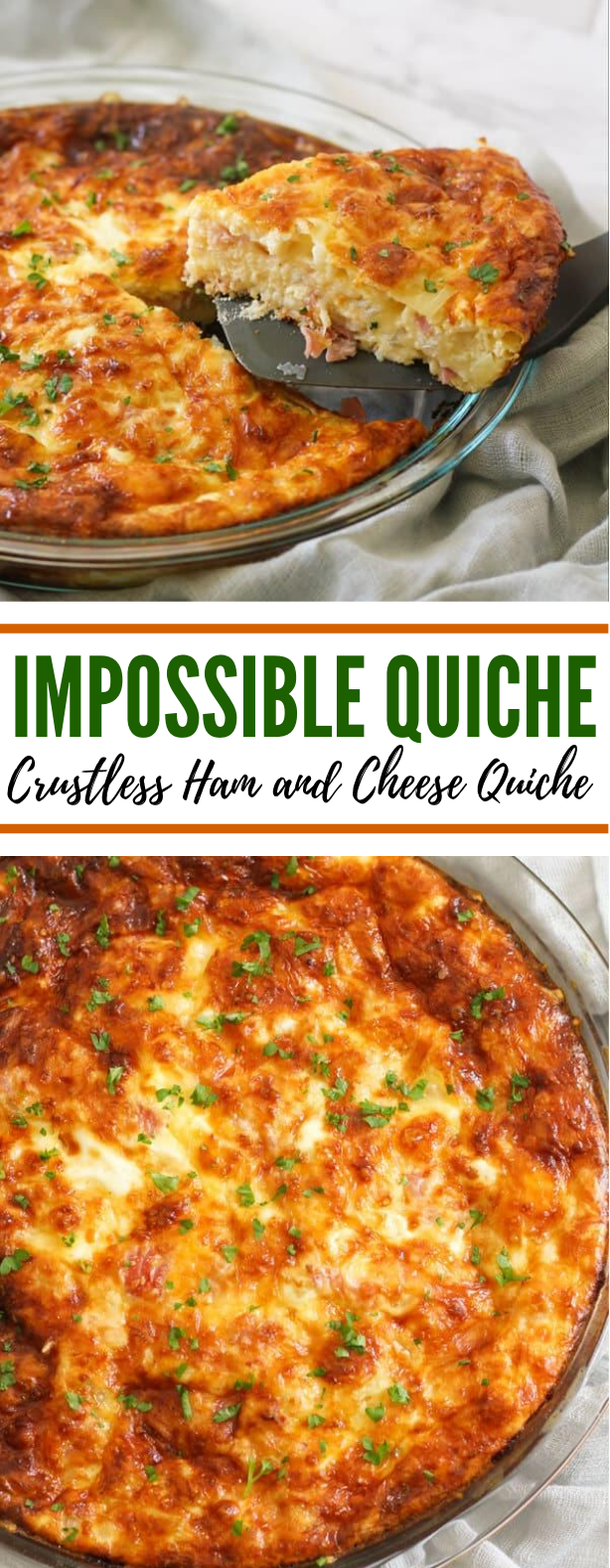 IMPOSSIBLE QUICHE (CRUSTLESS HAM AND CHEESE QUICHE) #dinner #comfortfood #recipes #lunch #meals