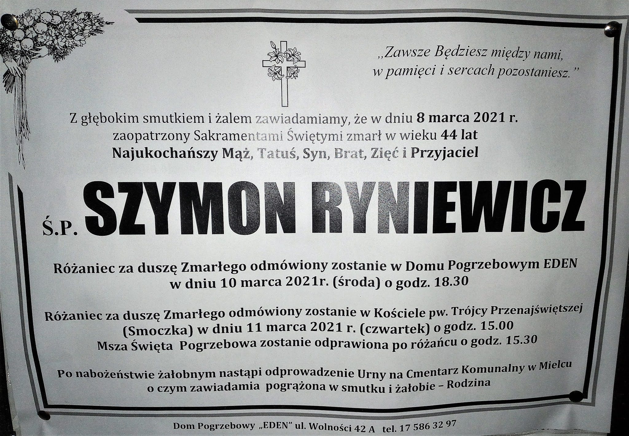 Szymon Ryniewicz nie żyje. Przegrał z covidem
