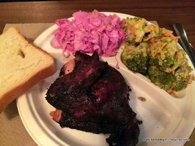 chicken plate at Perdition Smokehouse in Berkeley, California