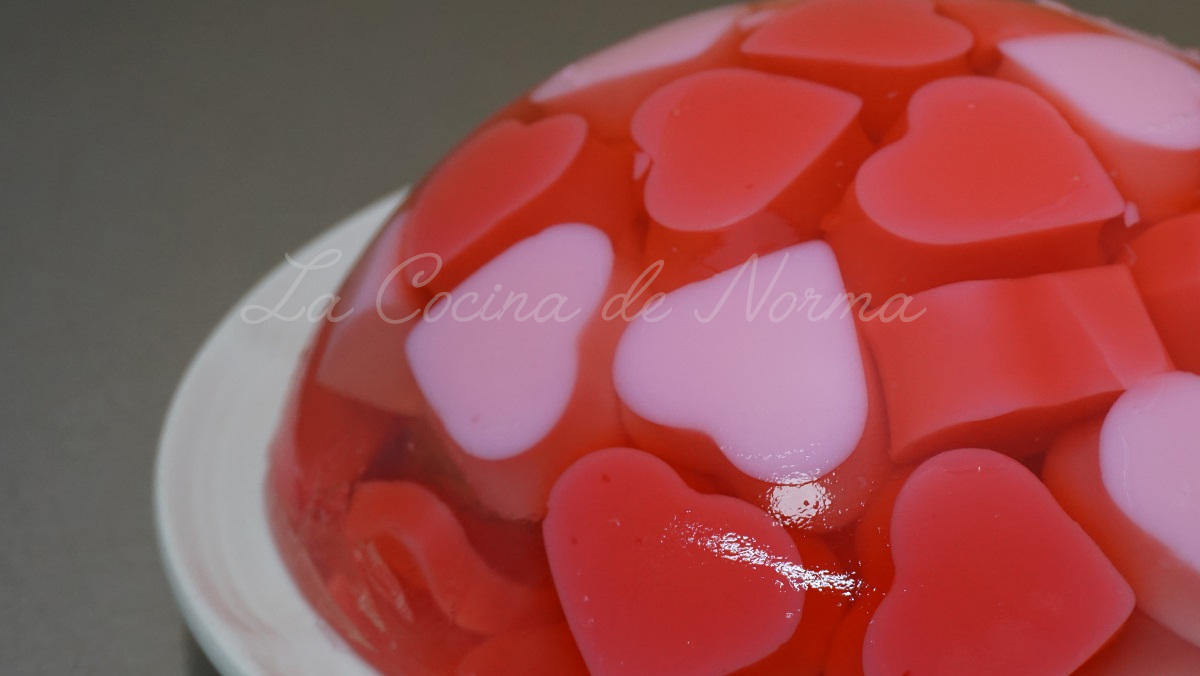 GELATINA MOSAICO INVERTIDA (CON CORAZONES) La Cocina de Norma