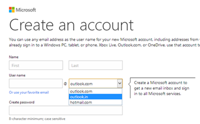 landspecifieke Outlook e-mail-ID