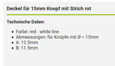 Maßangaben für den äußeren Radius und den Radius des Innenrings