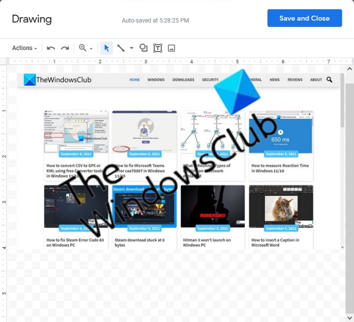 immagini di livello in Google Docs