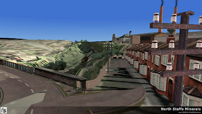 Fastline Simulation - North Staffs Minerals: The steep exchange sidings at the back of Railway Terrace off Brown Lees Road, Knypersley, Biddulph.