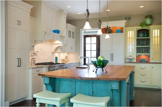 Turquoise Kitchen Ideas House Affair, Turquoise Kitchen Island