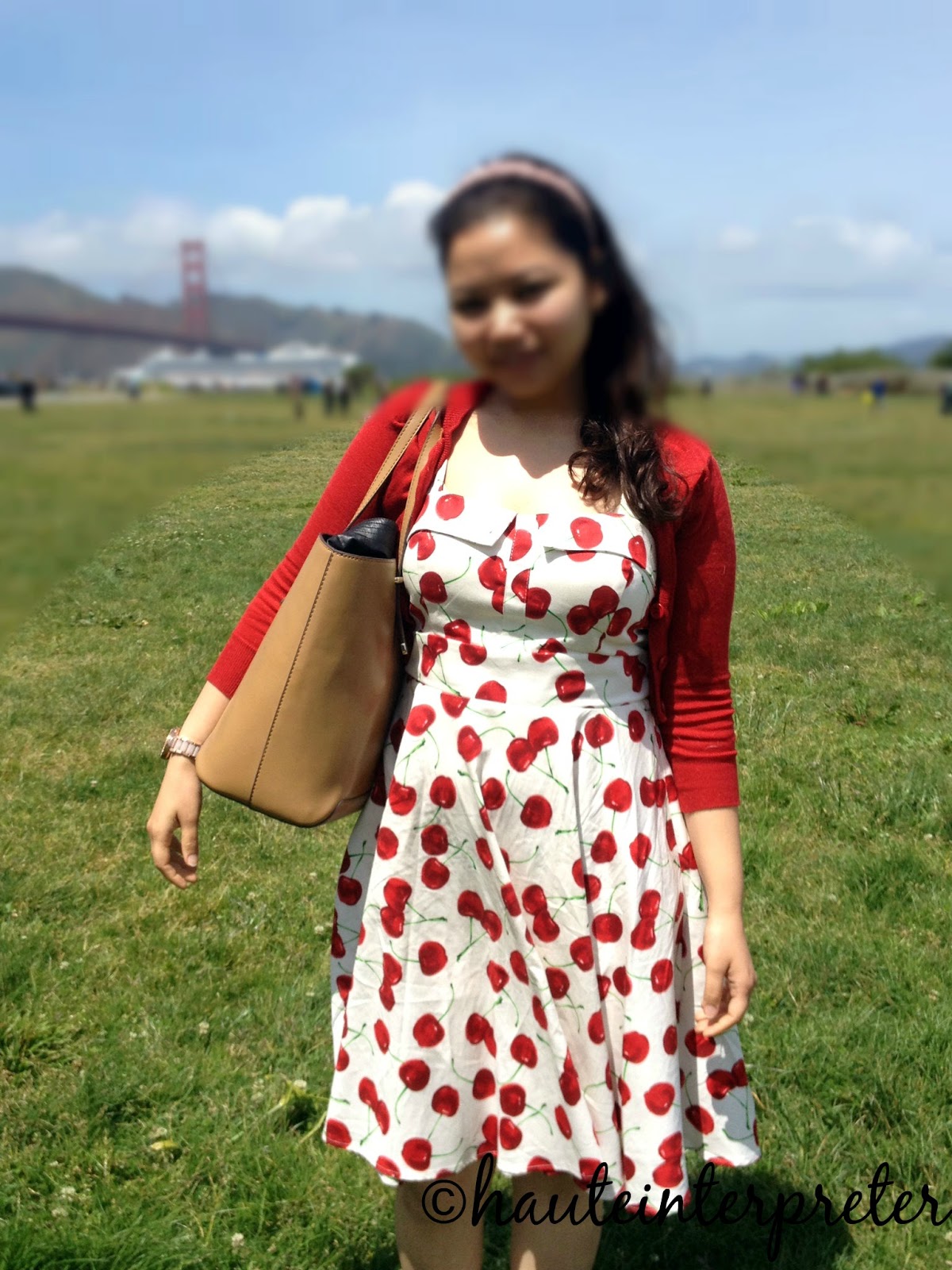 hauteinterpreter Cherry dress, Crystal skies