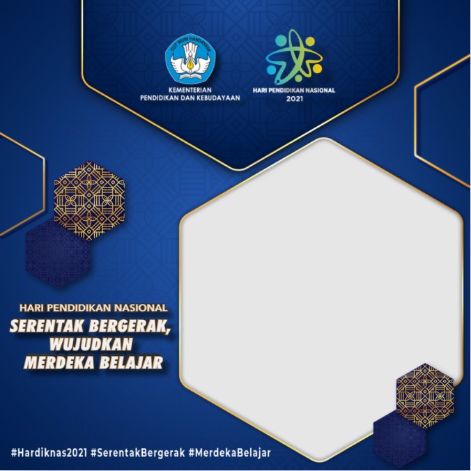 Twibbon frame atau bingkai Hardiknas 2021 Kemendidbud