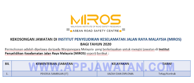 Institut Penyelidikan Keselamatan Jalan Raya Malaysia (MIROS)