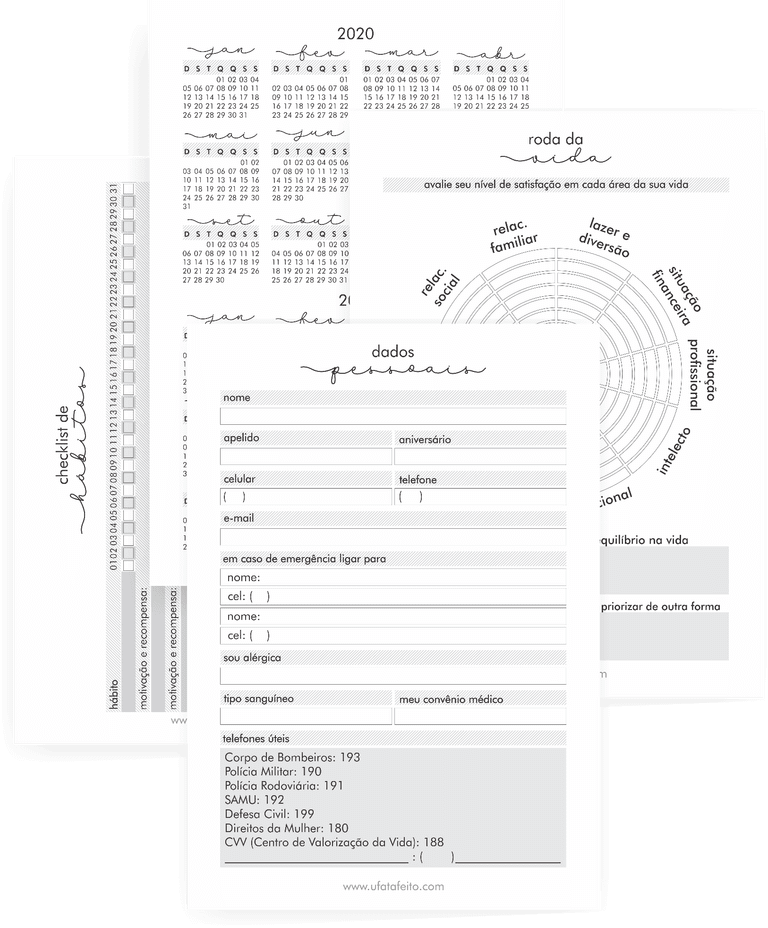 Planner gratuito 2020 – Ufa! ta feito Planner 2020 grátis para baixar