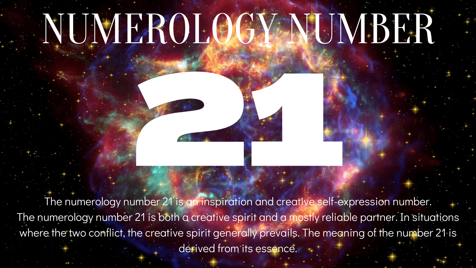 Numerology. Is it real Numerology. The Numerologist says. 21 means