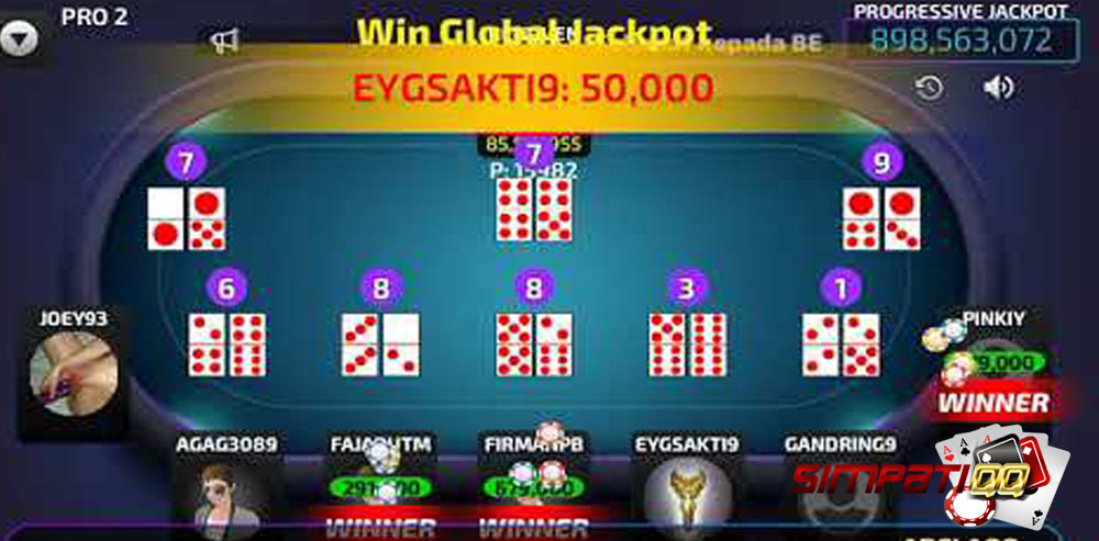 Jackpot Poker Ceme dan Domno di Agen Poker SimpatiQQ