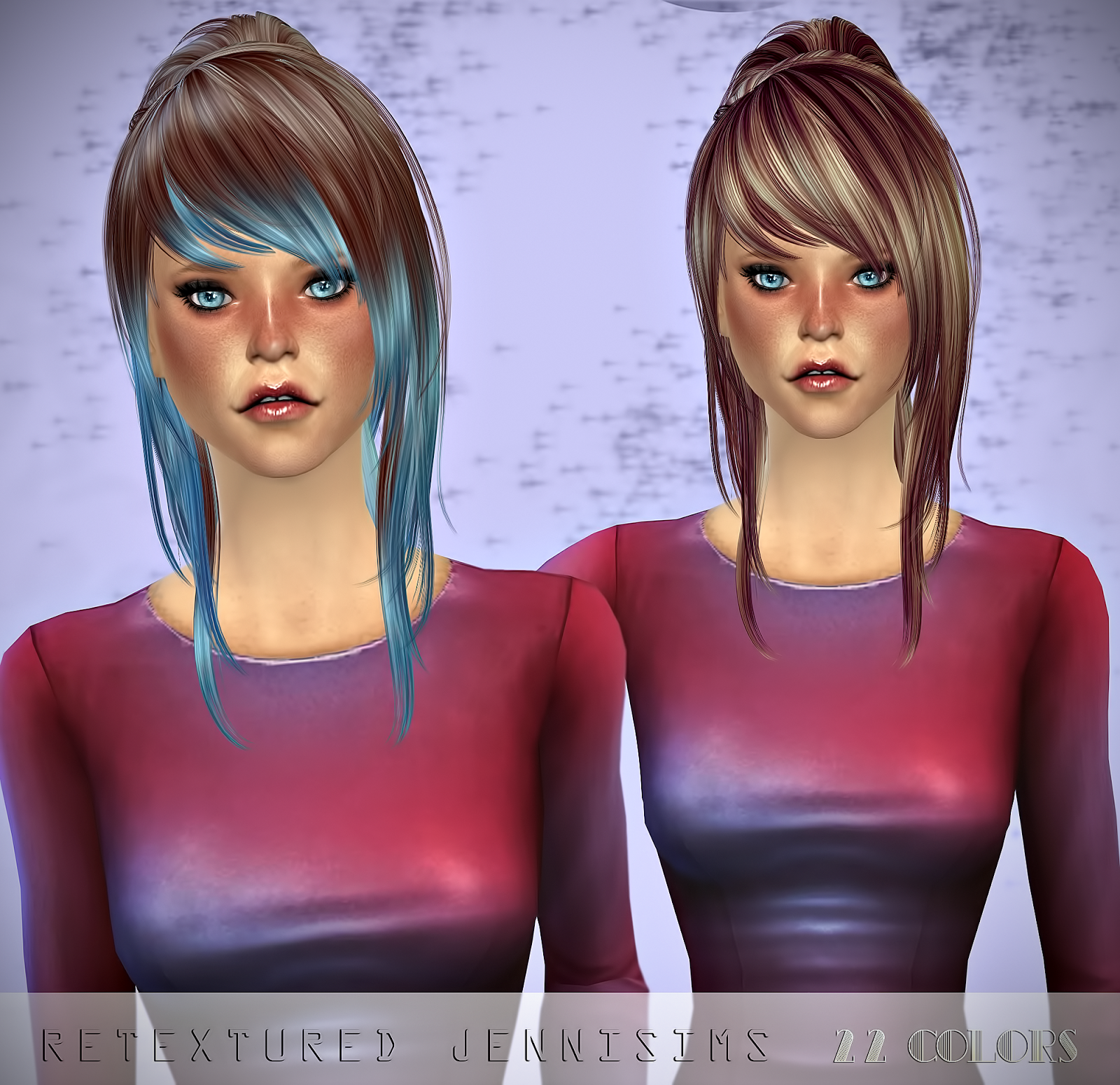 Downloads Sims 4 Newsea Viola Hair Retexture Jennisims